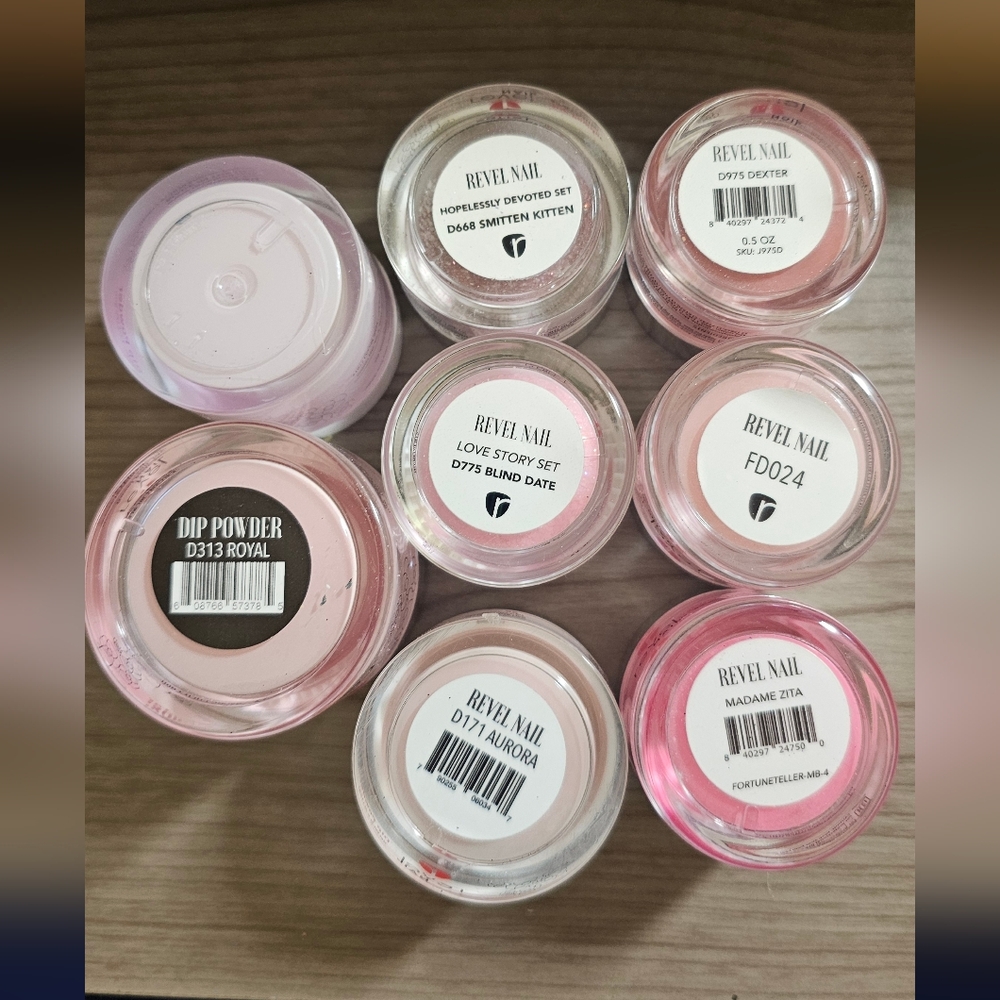 Revel Nail Dip Powder Set - Pink Shades lot of 8